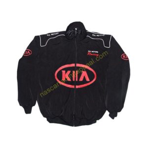 KIA Motors Racing Jacket, Coat Black, NASCAR Jacket,