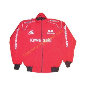 Kawasaki KX. Motorcycle Jacket Red, NASCAR Jacket