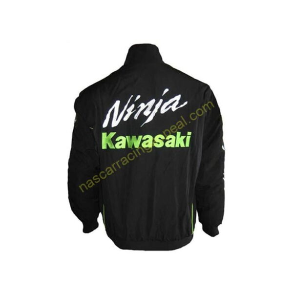 Kawasaki Motorcycle Jacket Black back