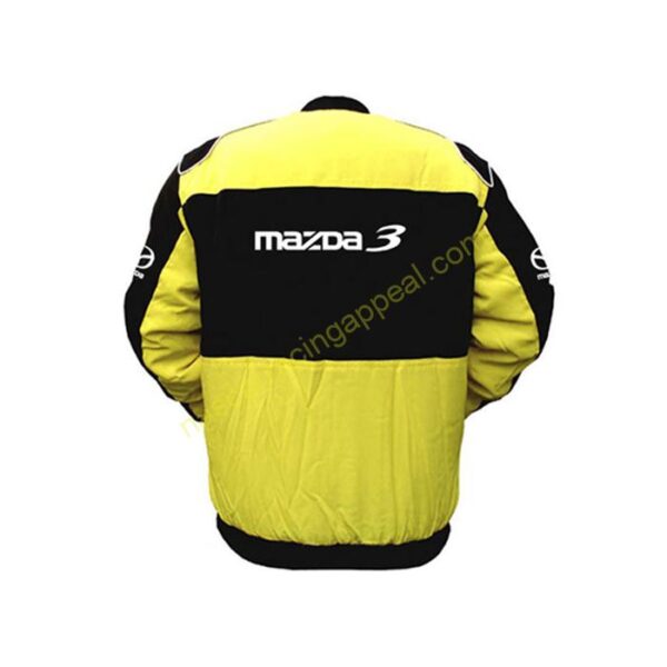 Mazda3 Racing Jacket, Yellow and Black, NASCAR Jacket,