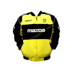 Mazda3 Racing Jacket, Yellow and Black, NASCAR Jacket,