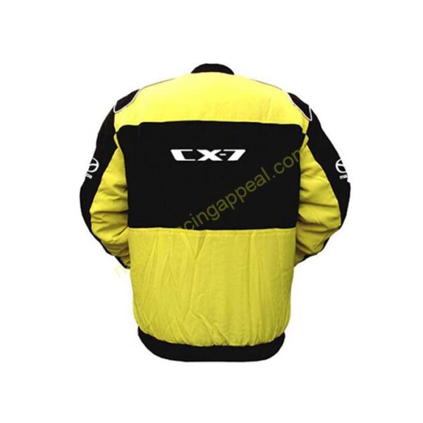 Mazda CX-7 Racing Jacket Yellow and Black, NASCAR Jacket,