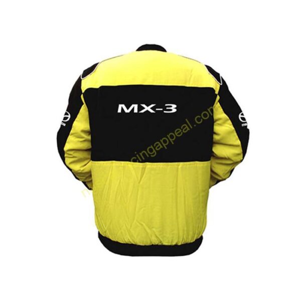 Mazda MX-3 Racing Jacket Yellow and Black, NASCAR Jacket,