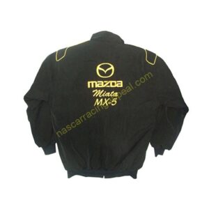 Mazda MX-5 MX5 Miata Racing Jacket Black, NASCAR Jacket,