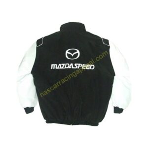 Mazda Mazdaspeed Racing Jacket Black and White, NASCAR Jacket,