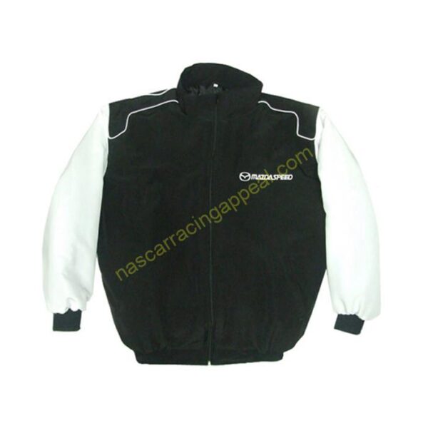 Mazda Mazdaspeed Racing Jacket Black and White, NASCAR Jacket,