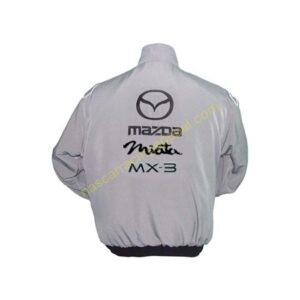 Mazda Miata Racing Jacket Gray, NASCAR Jacket,
