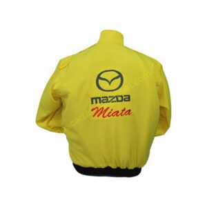 Mazda Miata Racing Jacket Yellow, NASCAR Jacket,