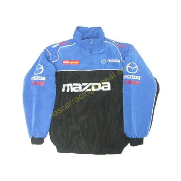 Mazda RX-8 RX8 Racing Jacket Blue and Black, NASCAR Jacket,