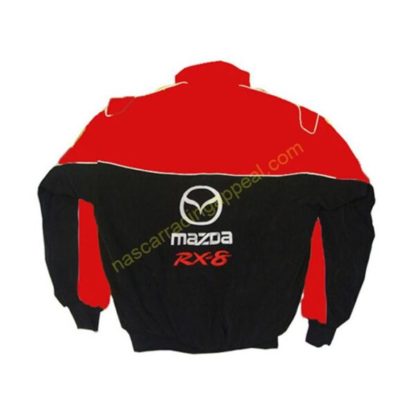 Mazda RX-8 Racing Jacket Black and Red, NASCAR Jacket,