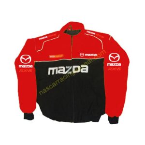 Mazda RX-8 Racing Jacket Black and Red, NASCAR Jacket,
