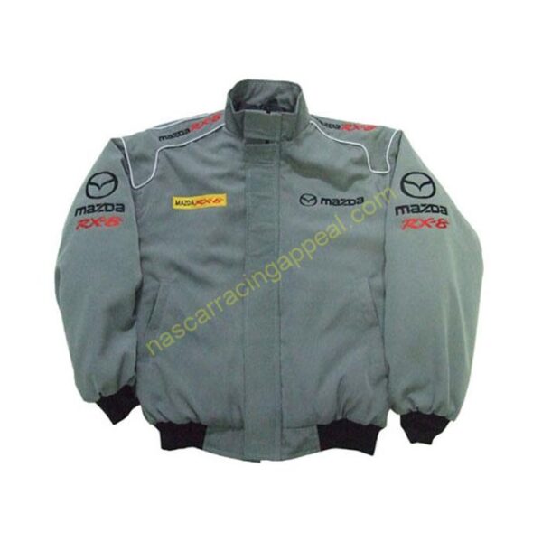 Mazda RX-8 Racing Jacket Gray, NASCAR Jacket,