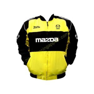 Mazda RX-8 Racing Jacket Yellow and Black, NASCAR Jacket,