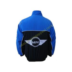 Mini Cooper Racing Jacket Blue and Black, NASCAR Jacket,