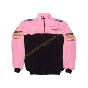 Mini Cooper Racing Jacket Light Pink and Black, NASCAR Jacket,