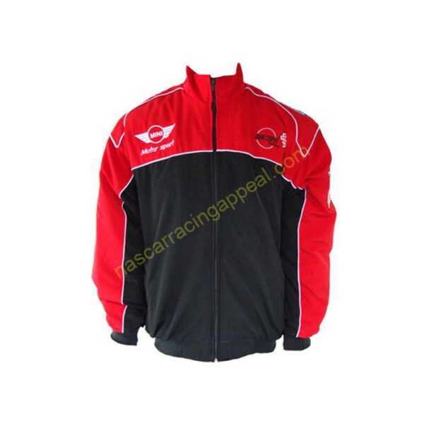 Mini Cooper Racing Jacket Red and Black, NASCAR Jacket,