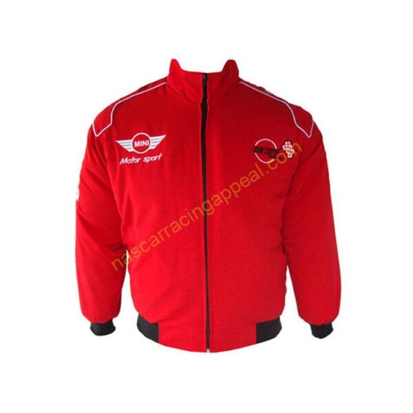 Mini Cooper Racing Jacket Red, NASCAR Jacket,