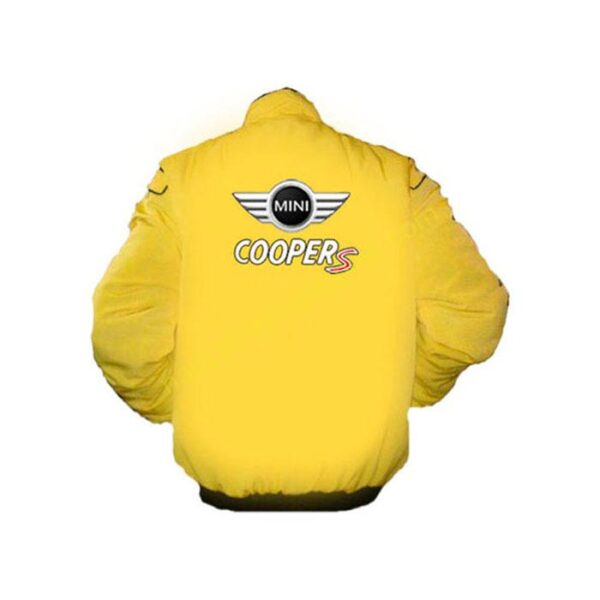Mini Cooper S Racing Jacket Yellow, NASCAR Jacket,