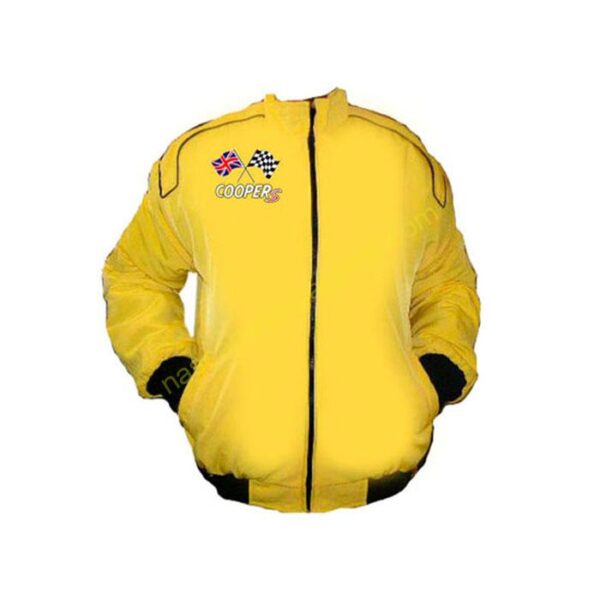 Mini Cooper S Racing Jacket Yellow, NASCAR Jacket,