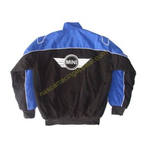 Mini Cooper Sport Racing Jacket Black and Blue, NASCAR Jacket,