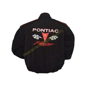 Pontiac Racing Jacket Black , NASCAR Jacket,