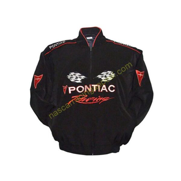 Pontiac Racing Jacket Black , NASCAR Jacket,