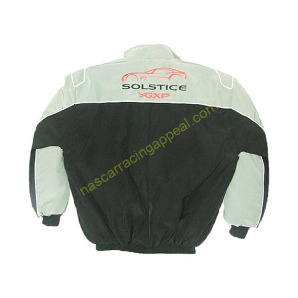 Pontiac Solstice Racing Jacket Gray and Black, NASCAR Jacket,