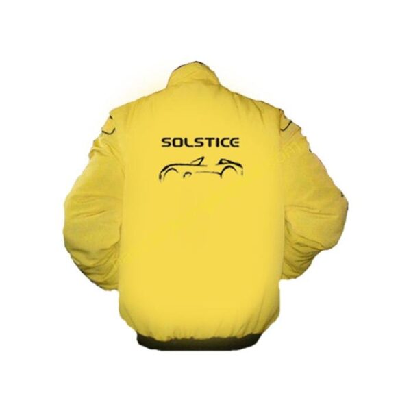 Pontiac Solstice Racing Jacket Jacke Yellow, NASCAR Jacket,