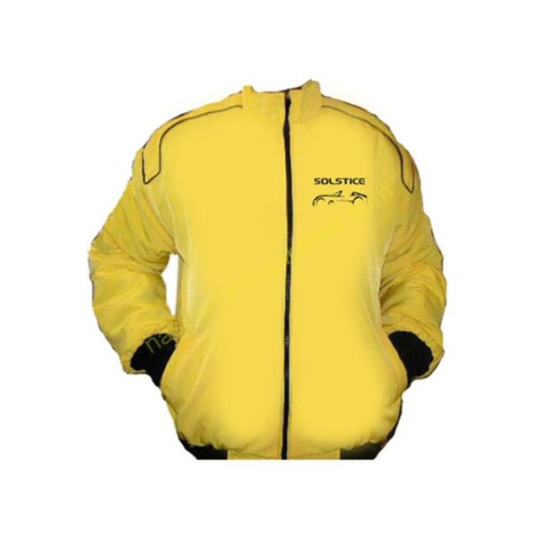 Pontiac Solstice Racing Jacket Jacke Yellow, NASCAR Jacket,