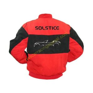 Pontiac Solstice Racing Jacket Red and Black, NASCAR Jacket,
