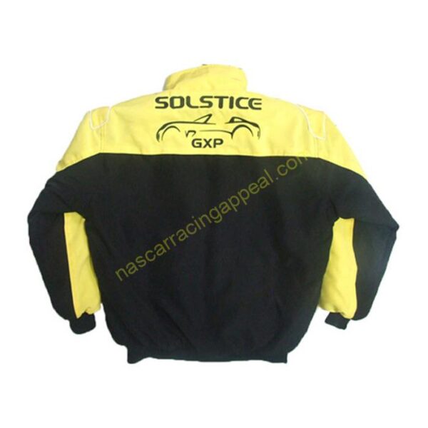 Pontiac Solstice Racing Jacket Yellow and Black, NASCAR Jacket,