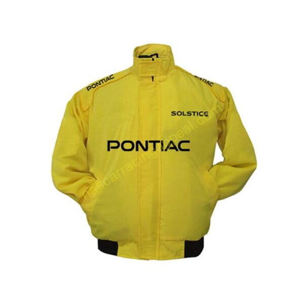 Pontiac Solstice Racing Jacket Yellow, NASCAR Jacket,