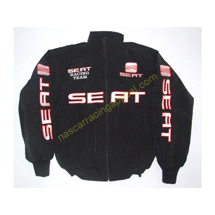 Seat Team, Racing Jacket, Black, NASCAR Jacket - Nascar Racing Appeal