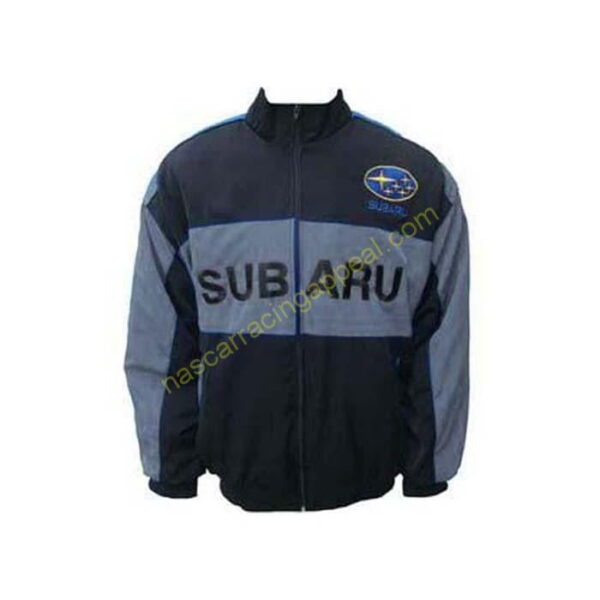 Subaru Racing Jacket Black and Dark Gray, NASCAR Jacket,