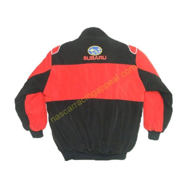 Subaru Racing Jacket Black and Red, NASCAR Jacket,