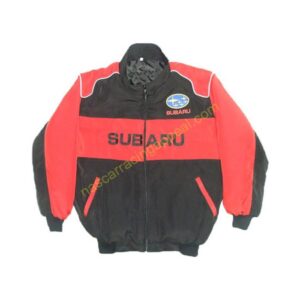 Subaru Racing Jacket Black and Red, NASCAR Jacket,