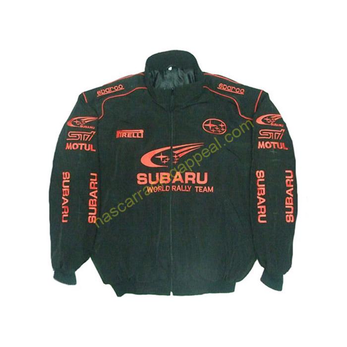 Order your race car jackets from NascarRacingAppeal in the United States 6 Subaru Racing Jacket Black front new 1