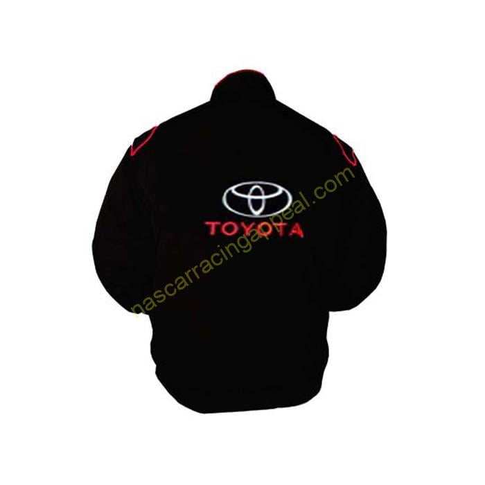 Toyota Black Racing Jacket Coat, NASCAR Jacket, - Nascar Racing Appeal