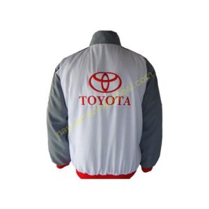 Toyota Panasonic Racing Jacket White and Gray, NASCAR Jacket,