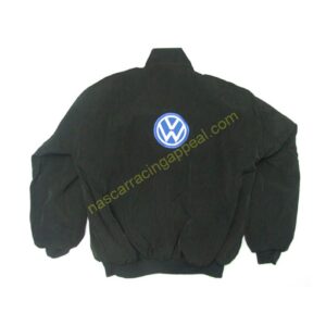 VW Volkswagen Black Racing Jacket, NASCAR Jacket,