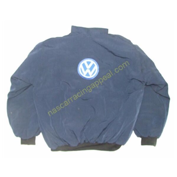 VW Volkswagen Dark Blue Racing Jacket, NASCAR Jacket,