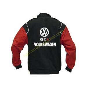 VW Volkswagen GTI Black & Red Racing Jacket, NASCAR Jacket,