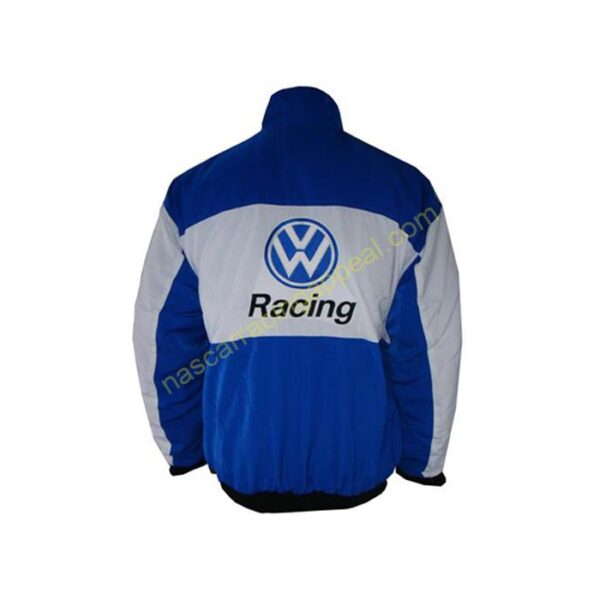Volkswagen Blue & White Racing Jacket, NASCAR Jacket,