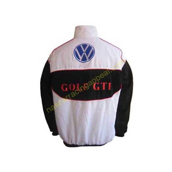 Volkswagen Golf GTI White Racing Jacket, NASCAR Jacket,