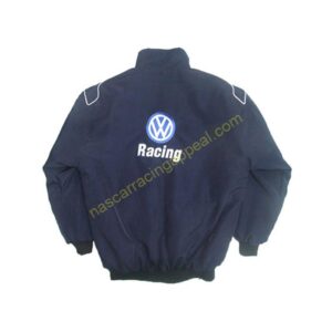 Volkswagen Racing Jacket Coat Dark Blue, NASCAR Jacket,