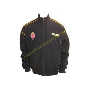 Saab Black Racing Jacket Coat, NASCAR Jacket,