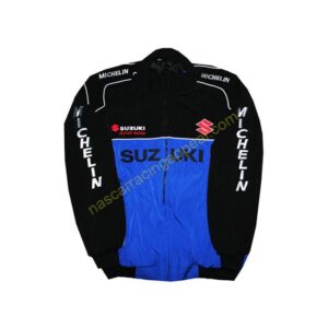 Suzuki Michelin Racing Jacket, Black and Blue, NASCAR Jacket,