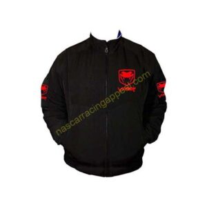 Viper Fangs Racing Jacket, Black with Red Embroidery, NASCAR Jacket,