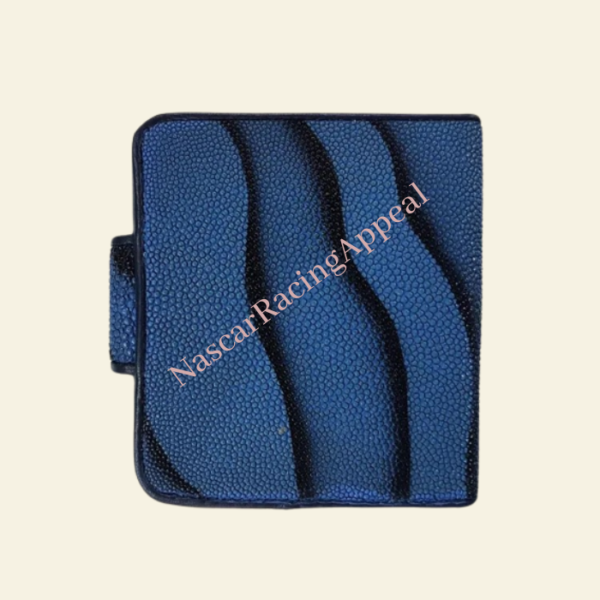 Blue Grade A stingray leather wallet