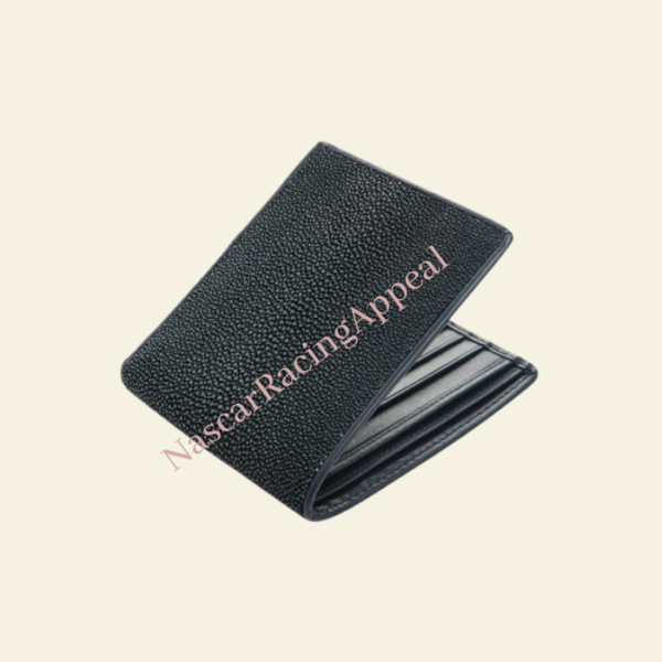 Dark Blue Leather Wallet Manufactured From NascarRacingAppeal